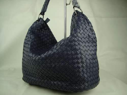 Bottega Veneta Lambskin Leather Bag 9632 dark blue